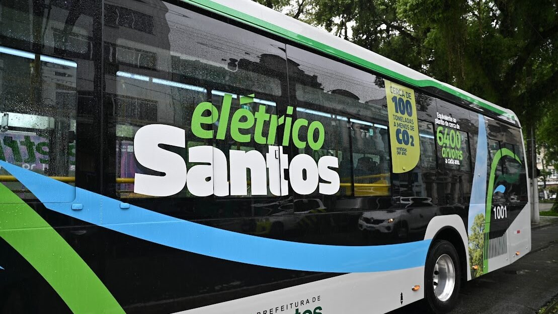 Santos incorpora mais um ônibus elétrico à frota
