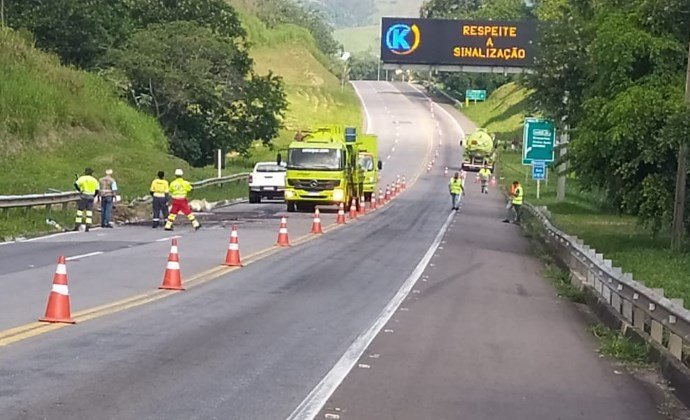 Governo Federal realiza manutenção em novo trecho da BR-393 no Rio de Janeiro