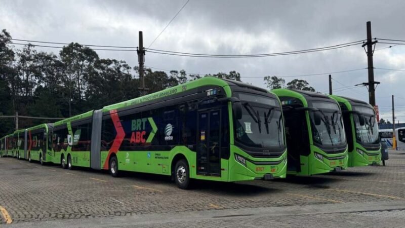 BRT-ABC recebe primeiros ônibus elétricos para testes em São Bernardo